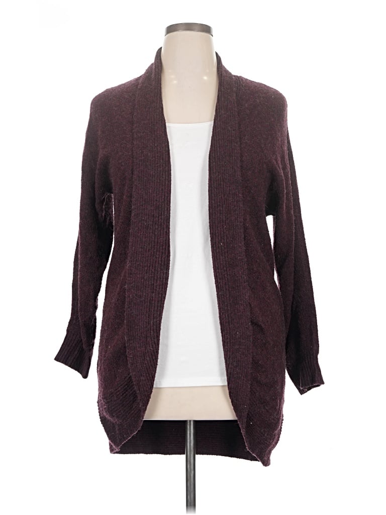 Pre-owned Olive & Oak Cardigan Sweater In Burgundy