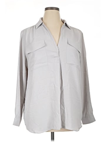 Ann Taylor 3/4 Sleeve Button-Down Shirt (view 1)