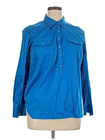 Dana Buchman Long Sleeve Button-Down Shirt (view 1)