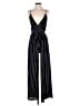 Lac Bleu Stripes Black Jumpsuit Size S - photo 1