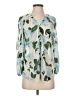 L'Agence 100% Polyester Floral Ivory 3/4 Sleeve Blouse Size XS (tall) - photo 1