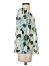 L'Agence 100% Polyester Floral Ivory 3/4 Sleeve Blouse Size XS (tall) - photo 4
