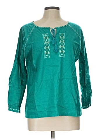 Caribbean Joe 3/4 Sleeve Blouse (view 1)