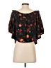 GB 100% Polyester Black Short Sleeve Blouse Size XS - photo 2