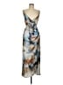 Zara 100% Polyester Tie-dye Tan Cocktail Dress Size M - photo 1
