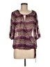 Glam 100% Polyester Purple 3/4 Sleeve Blouse Size M - photo 1