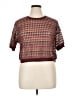 DR2 100% Polyester Tweed Burgundy Short Sleeve T-Shirt Size XL - photo 1
