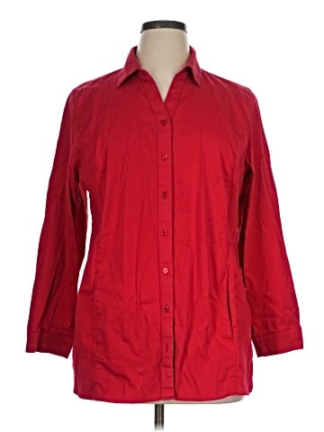 Chico's 3/4 Sleeve Button-Down Shirt (view 1)