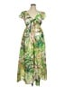 Taylor 100% Polyester Tropical Green Casual Dress Size 14 - photo 1