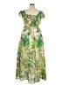 Taylor 100% Polyester Tropical Green Casual Dress Size 14 - photo 2