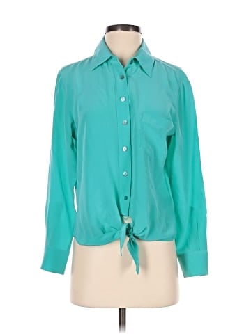 Trina Turk Long Sleeve Silk Top (view 1)