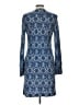 Tory Burch 100% Silk Graphic Blue Casual Dress Size L - photo 2