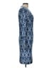 Tory Burch 100% Silk Graphic Blue Casual Dress Size L - photo 4