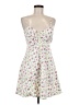 Aeropostale 100% Polyester Floral White Cocktail Dress Size M - photo 1
