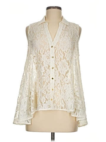 Kaari Blue Sleeveless Blouse (view 1)