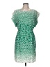 Eliza J 100% Polyester Print Green Cocktail Dress Size 8 - photo 1