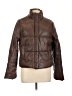 Ci Sono 100% Polyurethane Solid Brown Jacket Size L - photo 1
