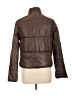 Ci Sono 100% Polyurethane Solid Brown Jacket Size L - photo 2