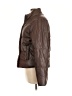 Ci Sono 100% Polyurethane Solid Brown Jacket Size L - photo 5
