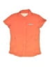 Columbia 100% Polyester Orange Short Sleeve Button-Down Shirt Size 7 - 8 - photo 1