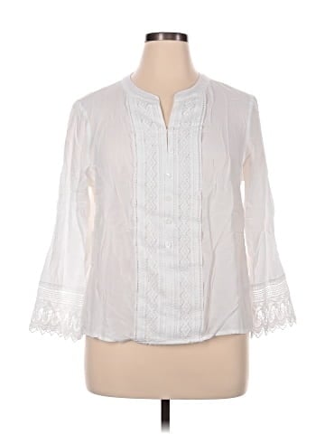 Allegra K 3/4 Sleeve Blouse (view 1)