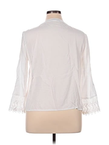 Allegra K 3/4 Sleeve Blouse (view 2)