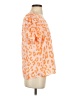Adrienne 100% Polyester Orange Short Sleeve Blouse Size S - photo 4