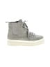 J/Slides 100% Leather Gray Sneakers Size 5 1/2 - photo 1