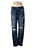 Zara Basic 100% Baumwolle Hearts Blue Jeans Size 6 - photo 1