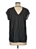 Halogen 100% Polyester Black Short Sleeve Blouse Size M - photo 2