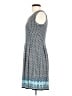 Max Studio Print Blue Casual Dress Size XS - photo 5