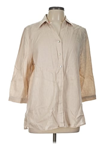 Peck & Peck 3/4 Sleeve Button-Down Shirt (view 1)