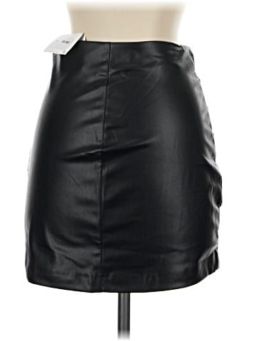 Zara Faux Leather Skirt (view 2)