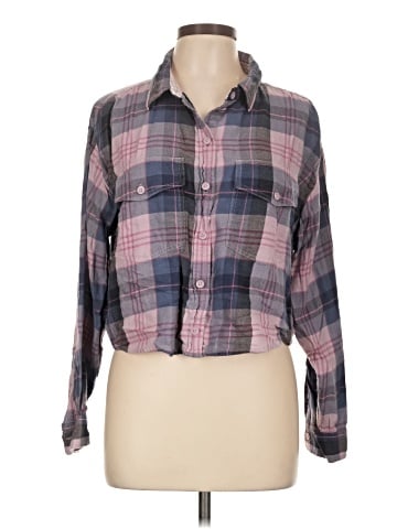 American Eagle Outfitters Long Sleeve Button-Down Shirt (view 1)