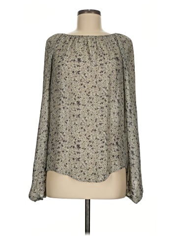 Elizabeth and James Long Sleeve Silk Top (view 1)