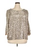 Cable & Gauge Silver 3/4 Sleeve Blouse Size 2X - photo 1