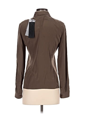 Nili Lotan Long Sleeve Silk Top (view 2)