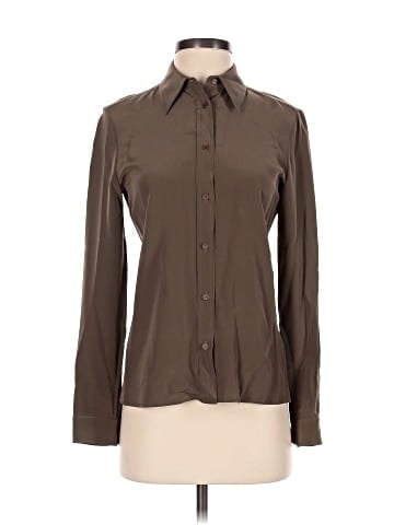 Nili Lotan Long Sleeve Silk Top (view 1)