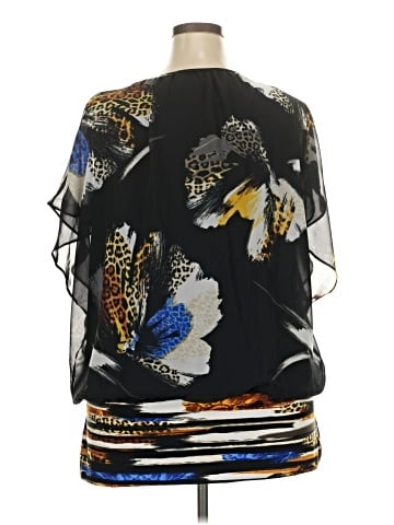 JM Collection Short Sleeve Blouse (view 2)