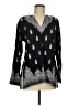 Sigrid Olsen 100% Cotton Black Long Sleeve Blouse Size M - photo 1