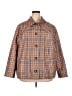 Lands' End 100% Polyester Checkered-gingham Orange Coat Size 3X - photo 1