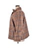 Lands' End 100% Polyester Checkered-gingham Orange Coat Size 3X - photo 5