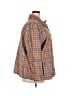 Lands' End 100% Polyester Checkered-gingham Orange Coat Size 3X - photo 4