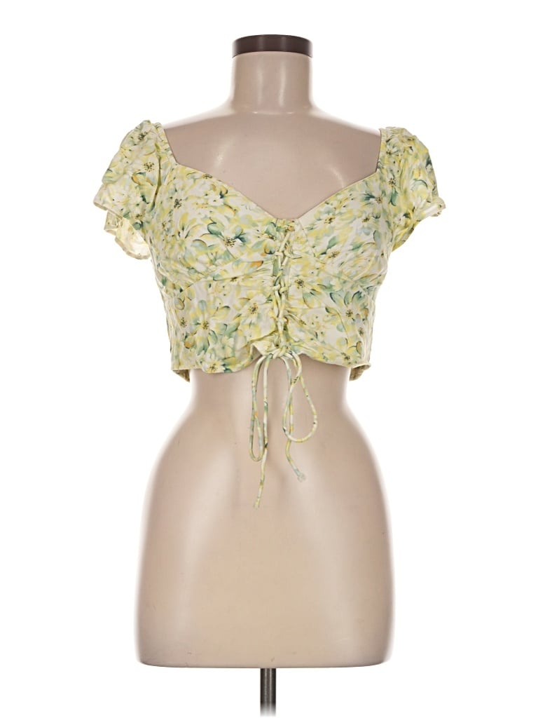 Pre-owned American Eagle Outfitters Sleeveless Blouse In Yellow