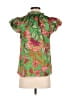 Sugarlips 100% Polyester Green Short Sleeve Blouse Size S - photo 2