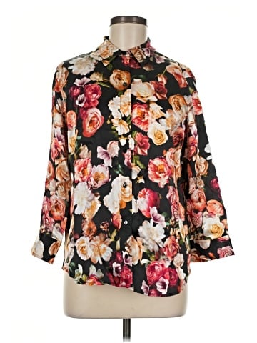 L'Agence 3/4 Sleeve Silk Top (view 1)