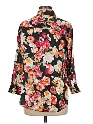 L'Agence 3/4 Sleeve Silk Top (view 2)