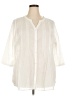 Croft & Barrow 100% Polyester Ivory 3/4 Sleeve Blouse Size 2X - photo 1
