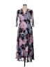 En Focus Studio Print Gray Cocktail Dress Size 14 - photo 1