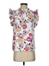 THML 100% Polyester Floral White Sleeveless Blouse Size XS - photo 1